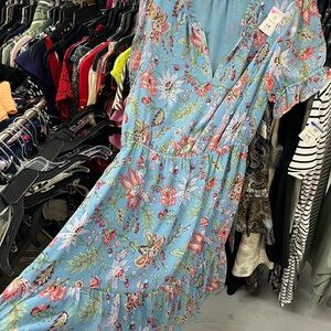 LOFT Blue Floral Dress